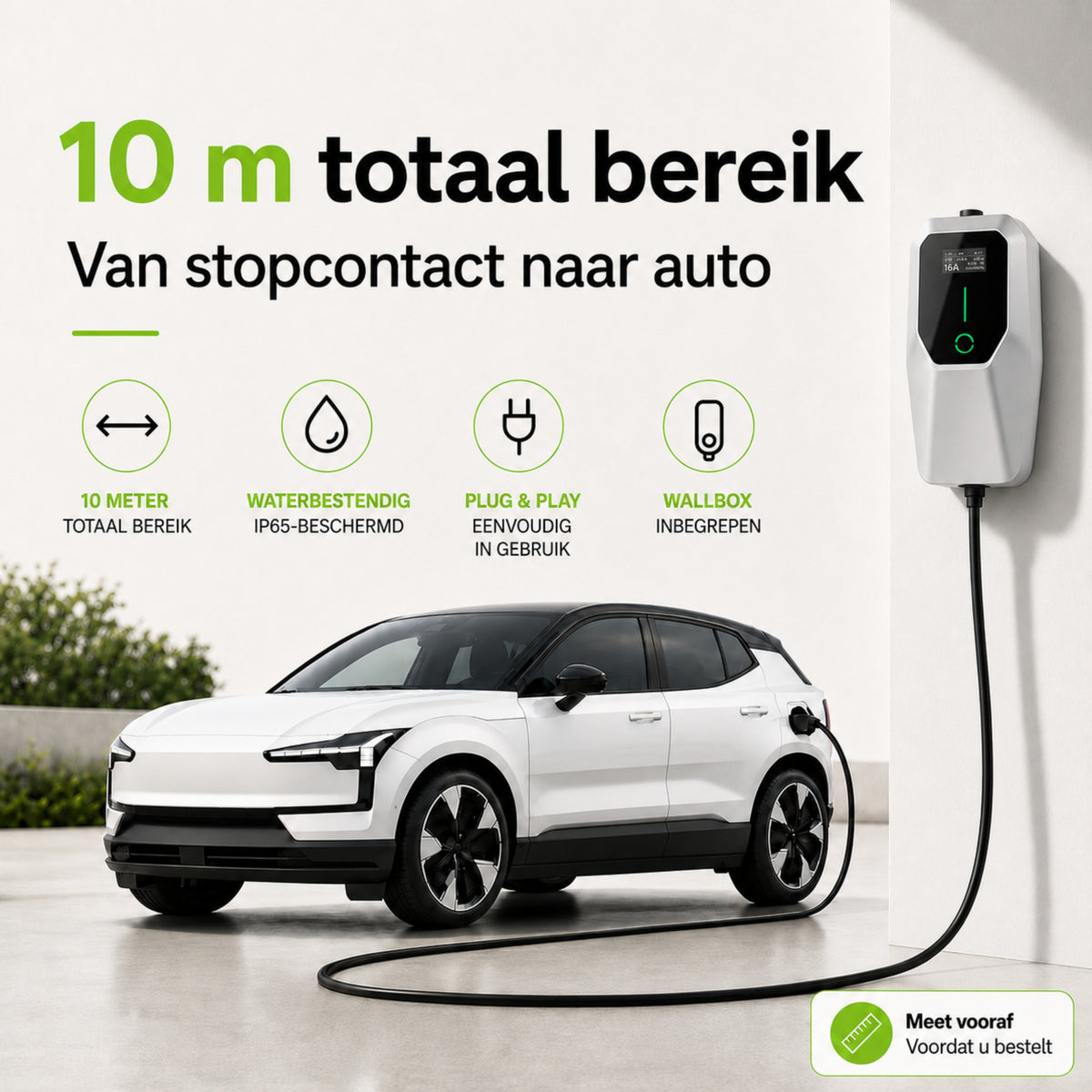 Draagbare EV-thuislader Type 2 met stekker, 10 meter, 6-16A instelbaar – afbeelding 11