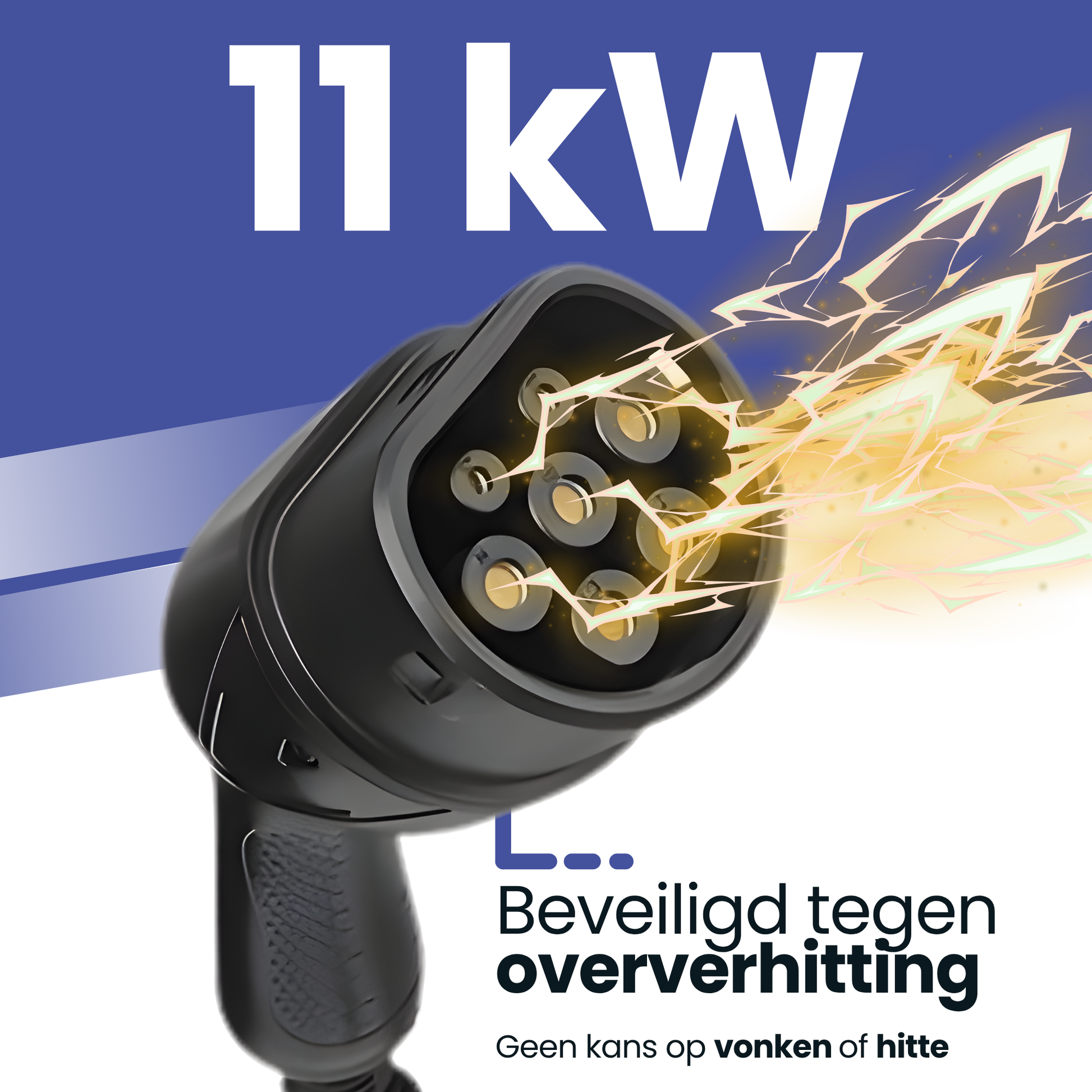 Type 2 laadkabel auto | EV laadkabel | 11 kW | 16A 3-fase | 5 meter | voor openbare laadpaal en thuislader | waterdicht | met opbergtas-8