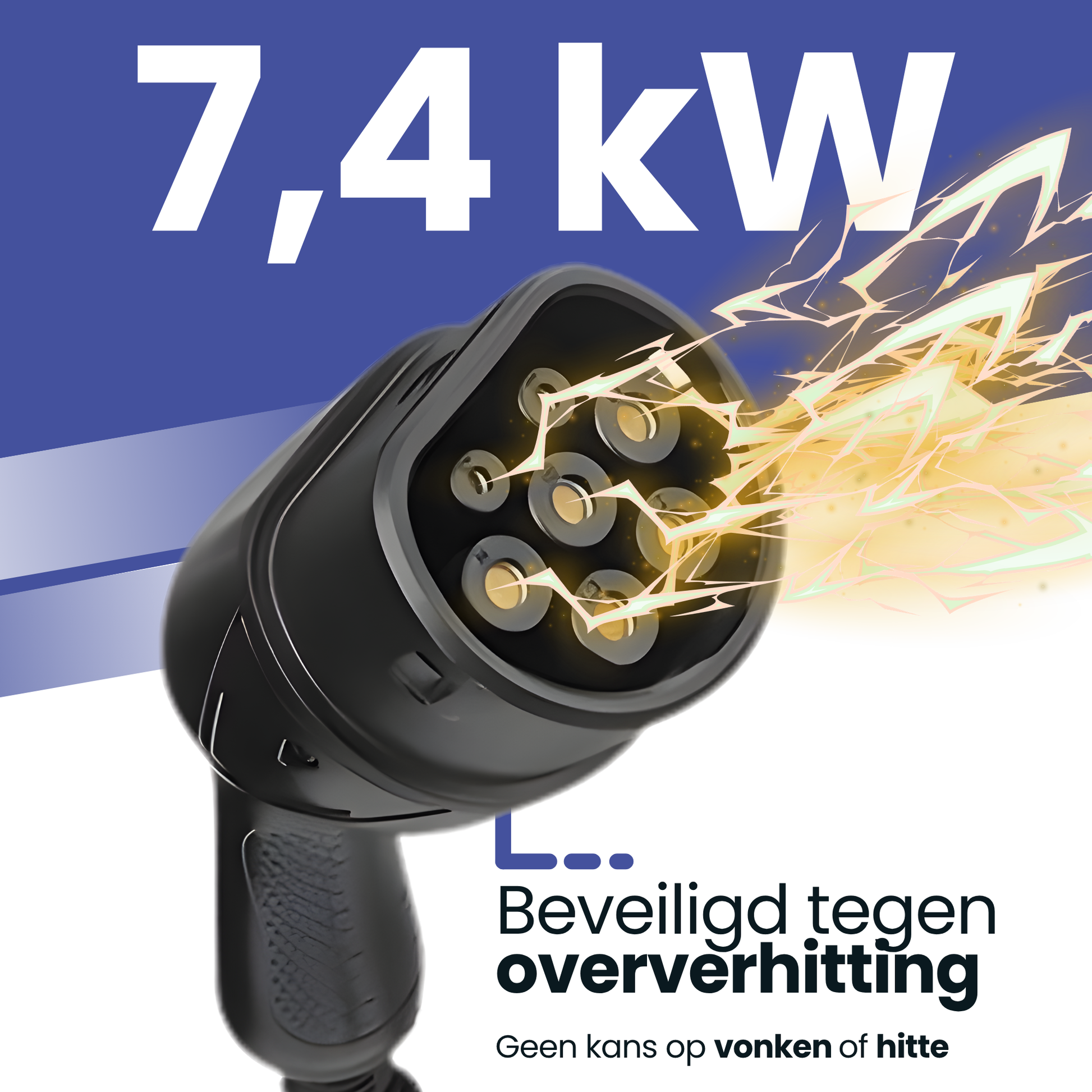 Type 2 laadkabel auto | laadkabel elektrische auto | 7,4 kW | 32A 1-fase | 10 meter | voor thuislader en sneller laden | waterdicht | met opbergtas-8
