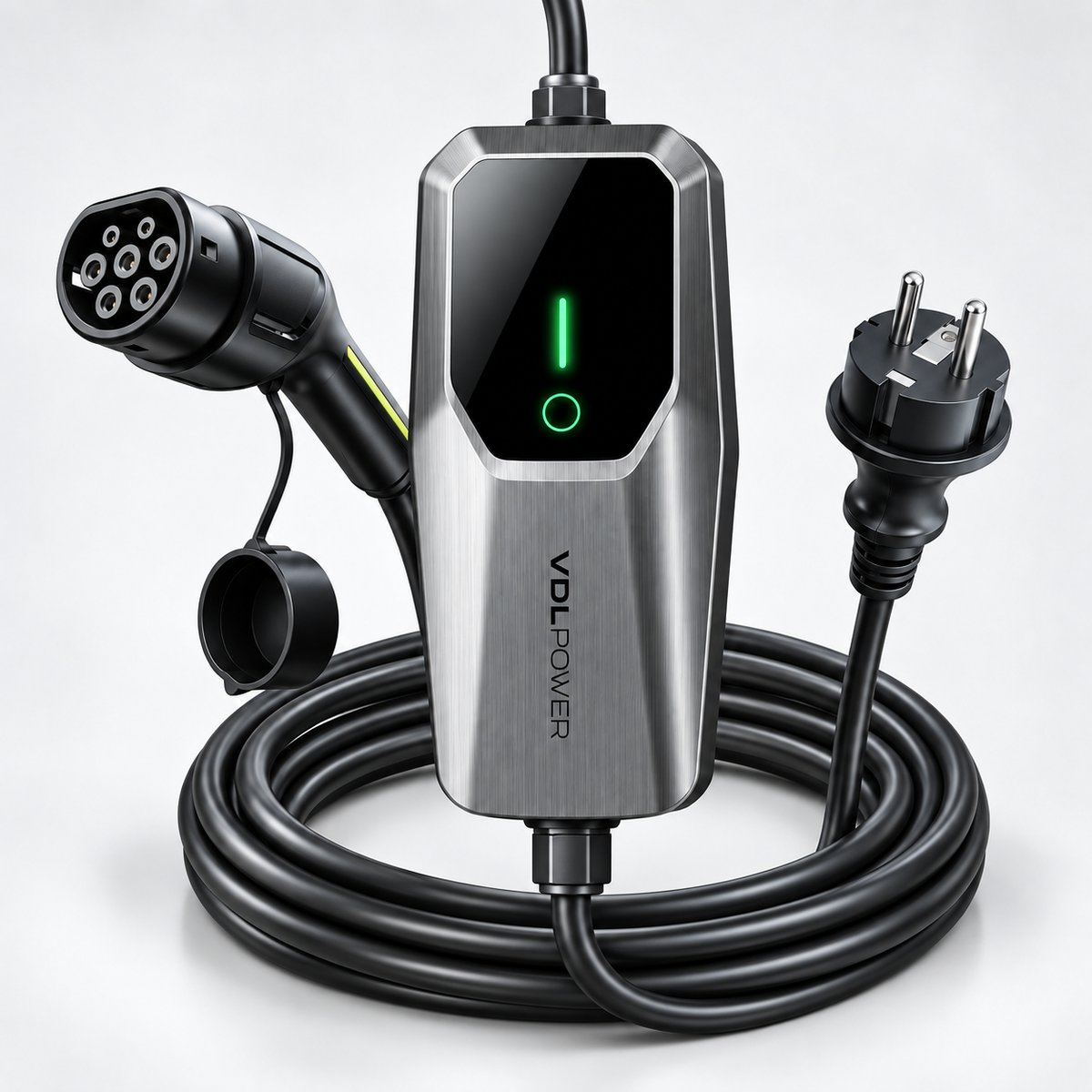 VDLPOWER mobiele thuislader Type 2 met Schuko-stekker en kabel